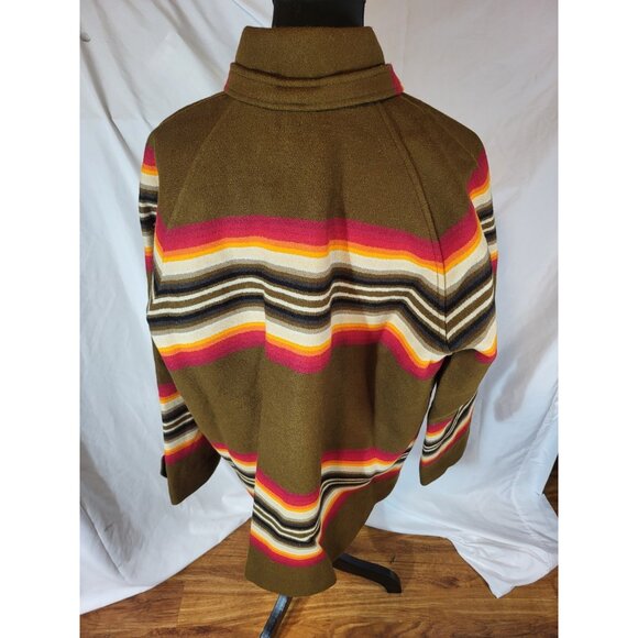 NWT Pendleton Women's Toboggan Coat jacket Cedar Roman Stripe Archival XL - Picture 7 of 10